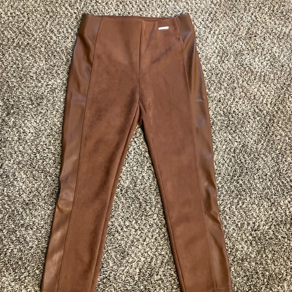 Andrew Marc Faux Suede Leather Pull on Pants